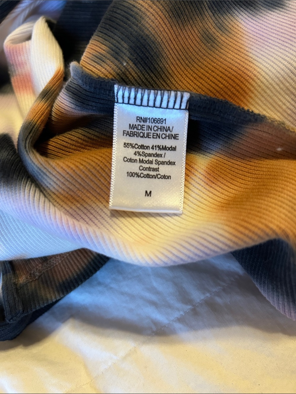 YFB-Tie-Dye Long Sleeve Maxi Dress in Black, Brown, Pink & Cream-M - Picture 7 of 7